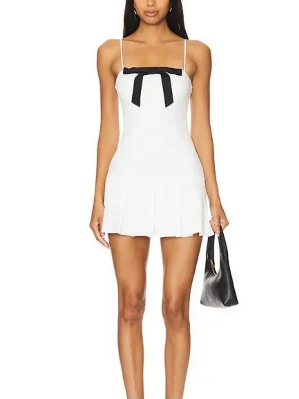 More To Come White Drop Waist Pleated Mini Dress